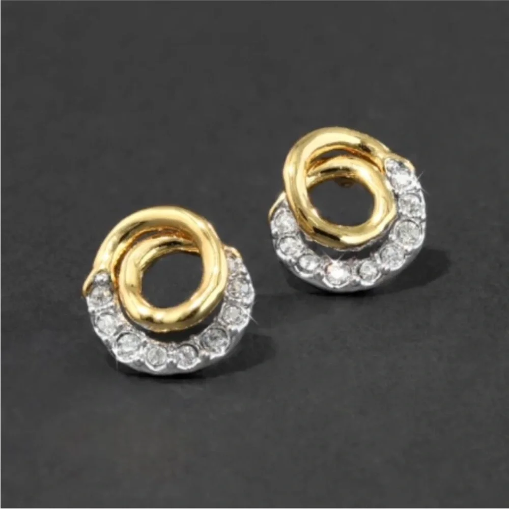 ALEXIS BITTAR • Solanales Gold Crystal Spiral Stud Earrings